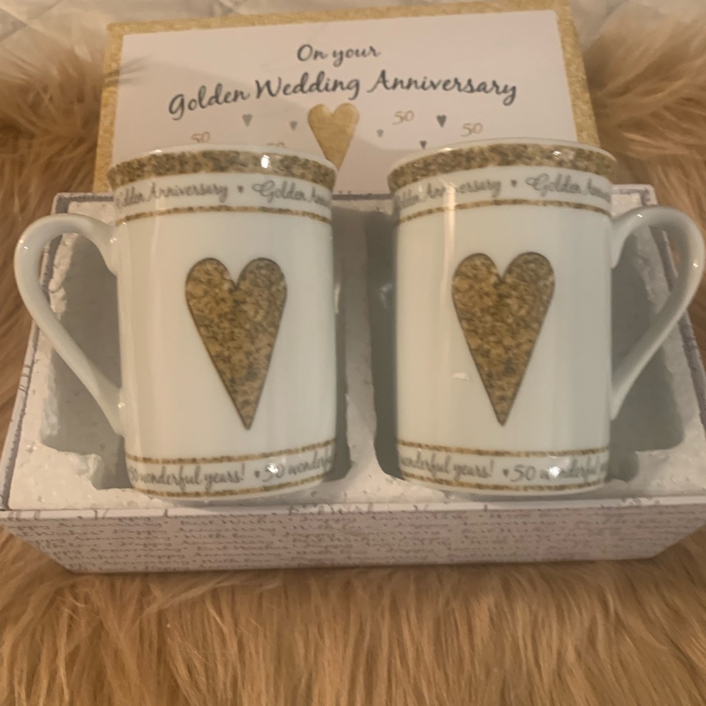 ON YOUR FIFTIETH WEDDING ANNIVERSARY GOLD CUPS.